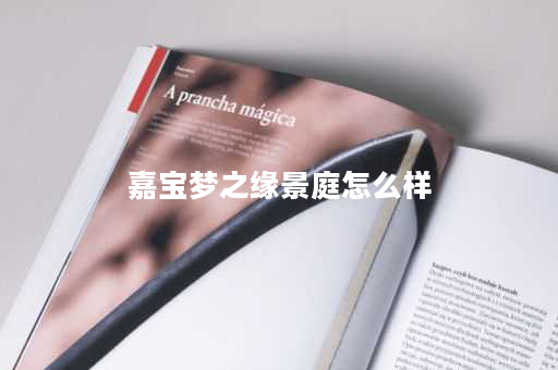 嘉宝梦之缘景庭怎么样