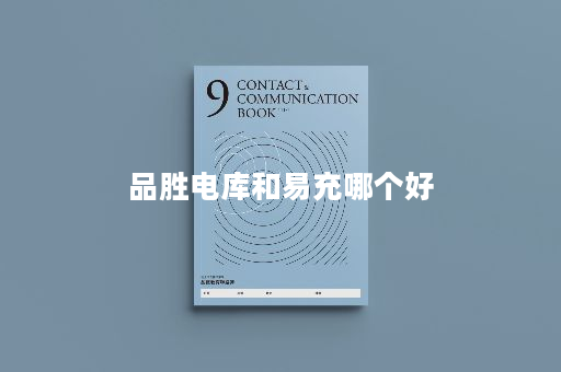 品胜电库和易充哪个好